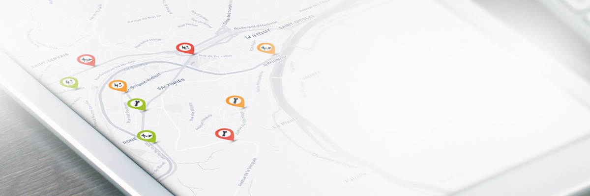 illustration de la carte de visualisation en direct des pannes et interruptions