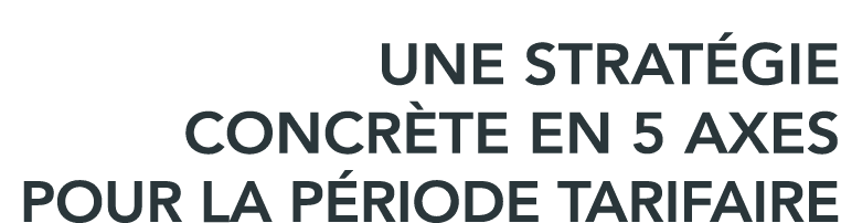 une stratégie concrète en 5 axes pour la période tarifaire
