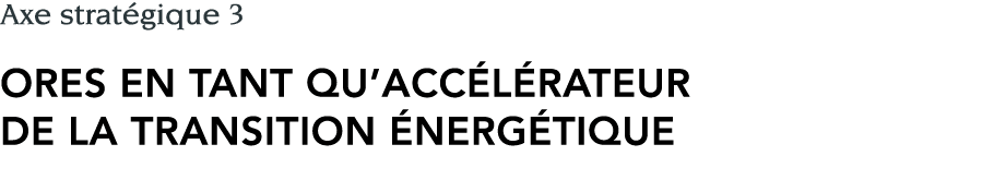 Axe stratégique 3 ORES en tant qu accélérateur de la transition énergétique