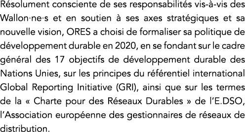 Résolument consciente de ses responsabilités vis-à-vis des Wallon ne s et en soutien à ses axes stratégiques et sa no   
